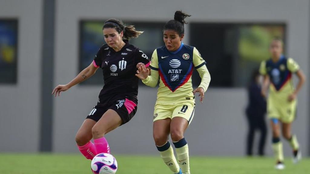 El Monterrey fue contundente y ya tiene pie y medio en la final de la Liga MX Femenil. (ESPECIAL)
