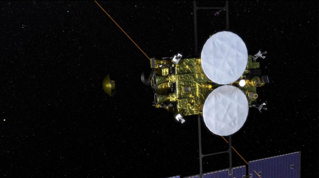 Tras recorrer unos 5,200 millones de kilómetros, la sonda nipona Hayabusa2 trajo a la Tierra una cantidad minúscula de muestras de un remoto asteroide que puede guardar muchos secretos del Sistema Solar. (ARCHIVO) 