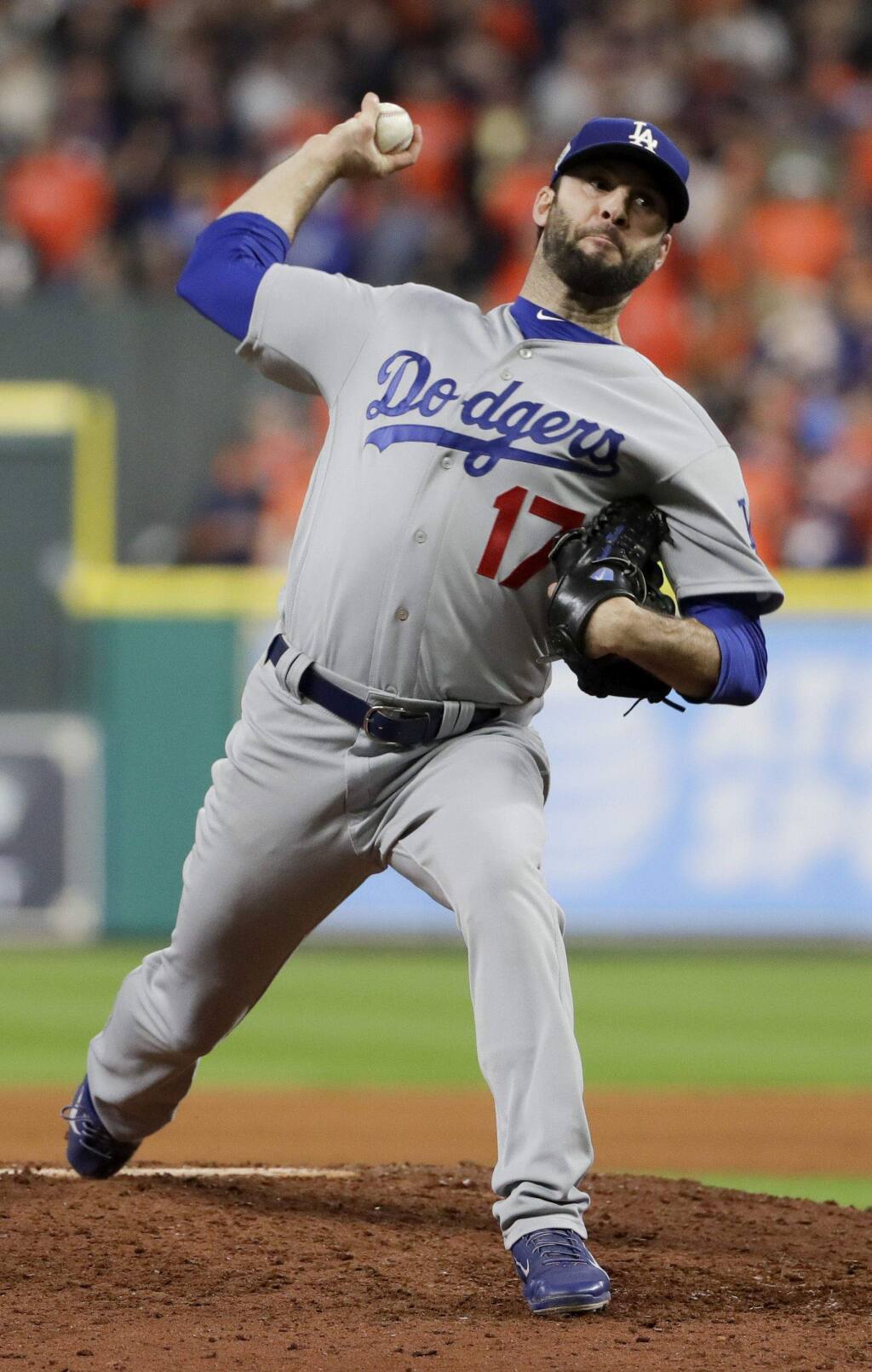 Brandon Morrow jugó con los Dodgers en 2017.