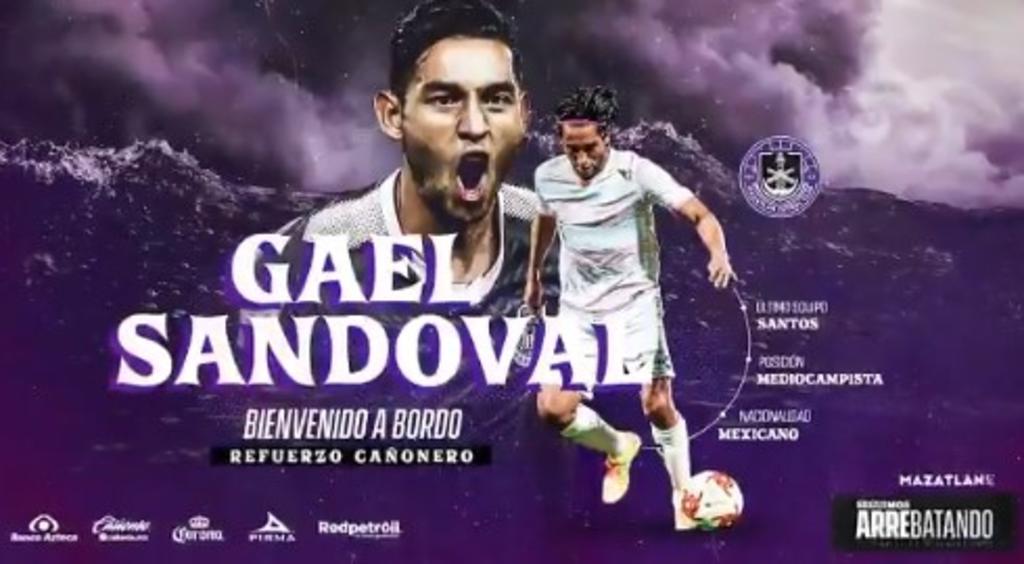 Gael Sandoval, fue anunciado como nuevo refuerzo del Mazatlán FC para el próximo Torneo Guard1anes 2021. (ESPECIAL)


