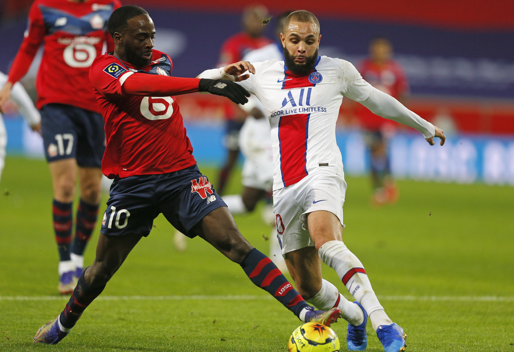 Lille empató a cero con PSG y llegó a 33 puntos, los mismos que el sublíder Lyon, pero con mejor diferencia de goles. (AP)