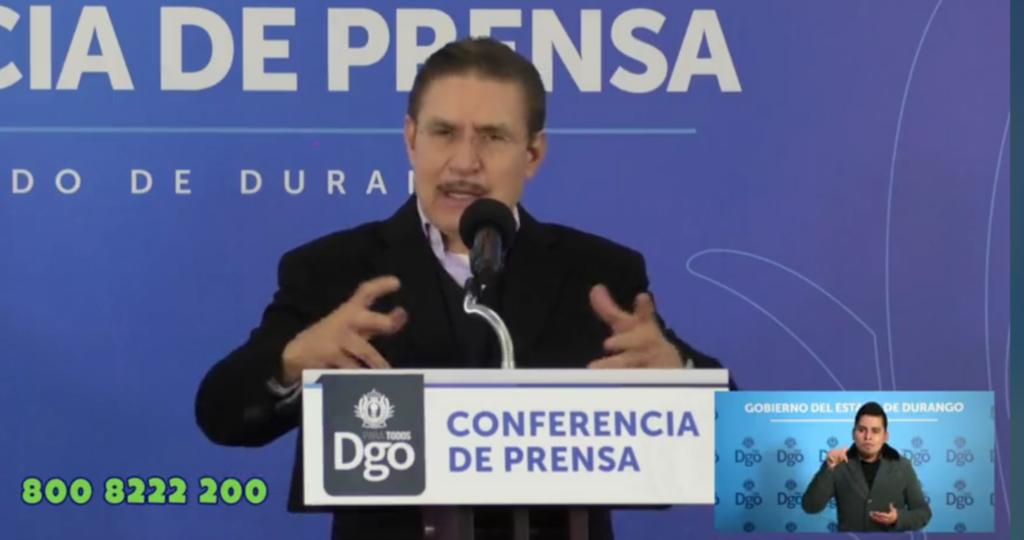 José Rosas Aispuro Torres, confirmó que hay una disminución de casos de COVID-19, no obstante conminó a la sociedad a no bajar la guardia para evitar volver al semáforo en rojo puesto que todavía se está en semáforo naranja. (ESPECIAL)