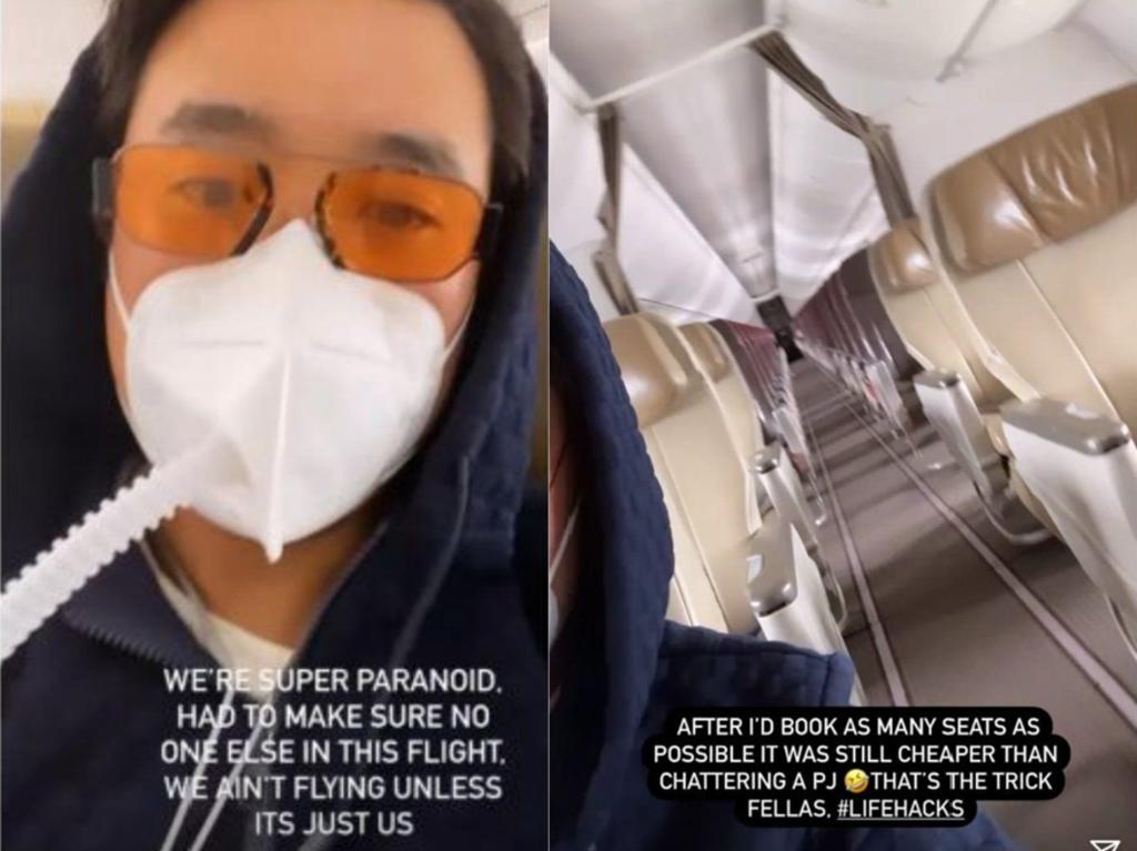 De todo el avión sólo había dos asientos ocupados, él y su esposa. (INTERNET)