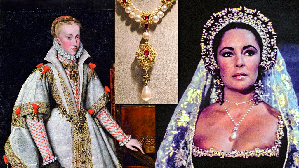 La reina de Inglaterra, María Tudor y elizabeth taylor portaron la Perla Peregrina. (FOTOGRAFÍAS DE ARCHIVO)