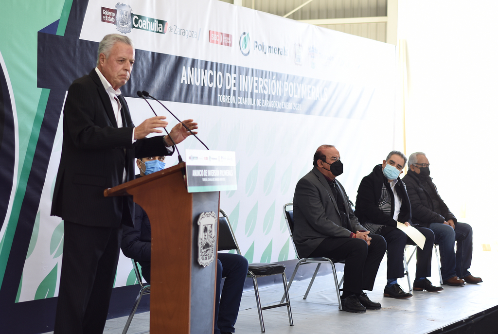 Ayer se dio el anuncio de una inversión de 250 millones de pesos en la ciudad de Torreón por parte de la empresa Polymerals. (JESÚS GALINDO)