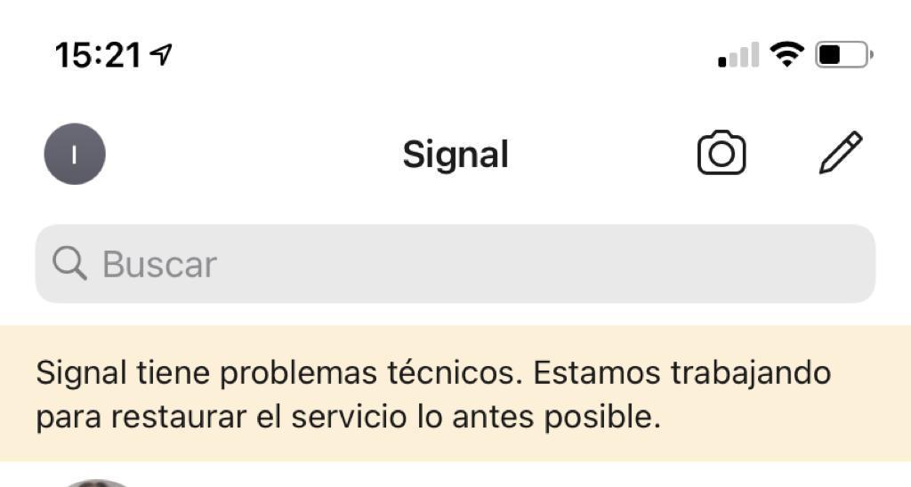 Desde la mañana de este viernes, la plataforma de mensajería Signal, reportó una caída en su servicio ante el crecimiento en su demanda de usuarios que migran desde WhatsApp. (Especial) 