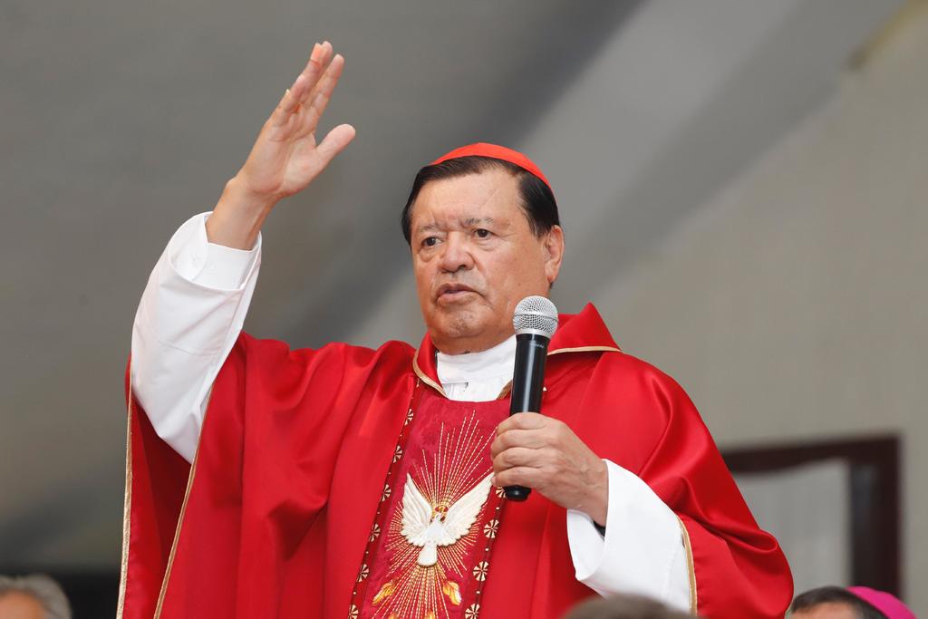 A través de un comunicado de la Arquidiócesis Primada de México, informaron  que el Cardenal Norberto Rivera fue hospitalizado luego de dar positivo a COVID-19. (ESPECIAL)

