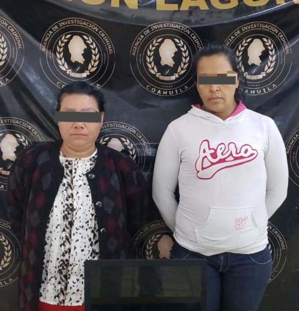 Las imputadas fueron identificadas como Martha Beatriz y Teresa Guadalupe de 33 y 37 años de edad respectivamente. (EL SIGLO DE TORREÓN)