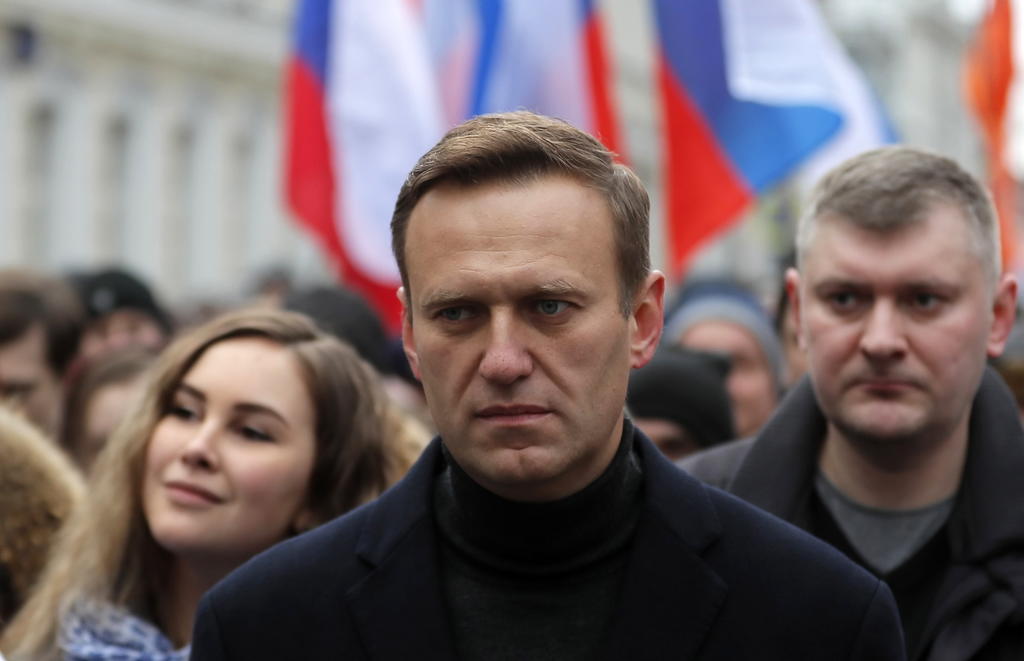 El líder opositor ruso Alexéi Navalni fue detenido hoy por la policía en el control de pasaportes del aeropuerto Sheremetievo de Moscú, según las imágenes en directo transmitidas por varios medios digitales. (ARCHIVO) 