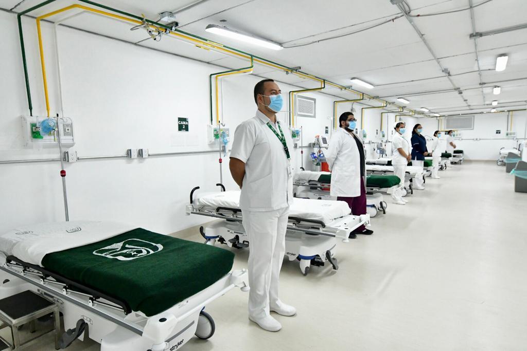Inició operaciones el nuevo hospital de atención COVID del IMSS en la ciudad de Monclova.