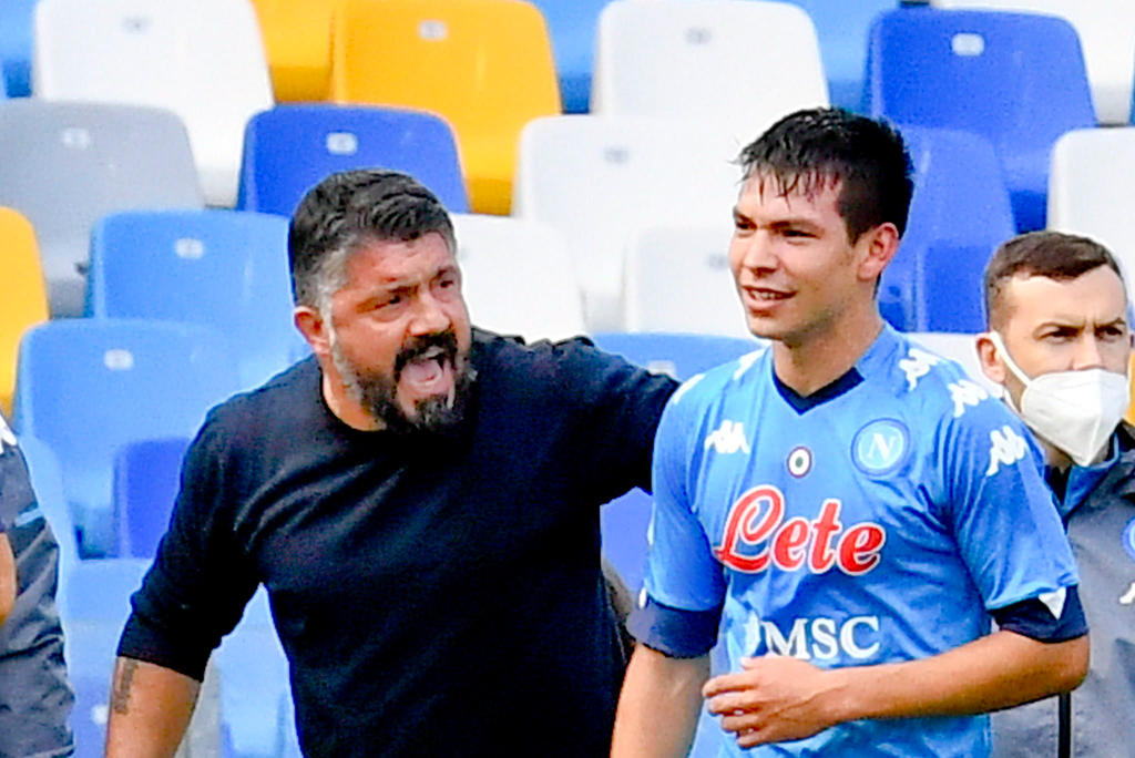 Mejorar su relación con el técnico ayudó a Hirving Lozano a tener un mejor rendimiento y más minutos en el Napoli. (ARCHIVO)
