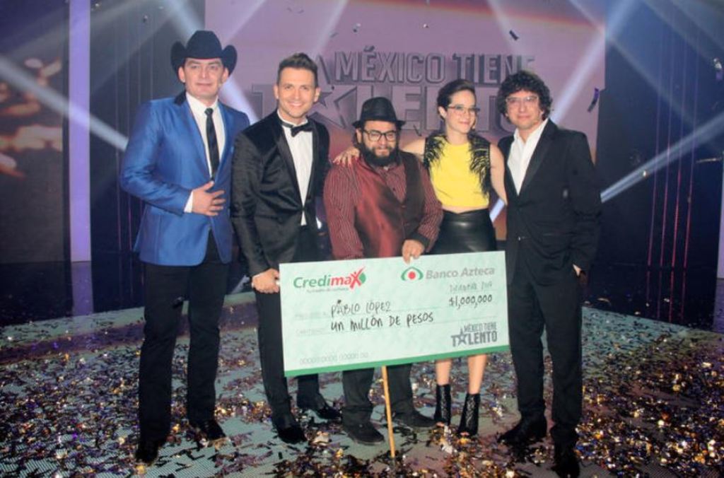 Ganador. Pablo López fue el triunfador de la primera edición del reality México Tiene Talento.