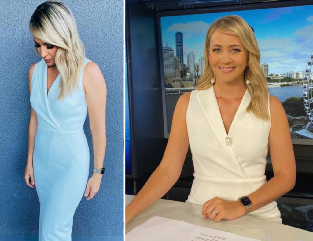 Presentadora de noticias causa confusión con un vestido que cambia de color