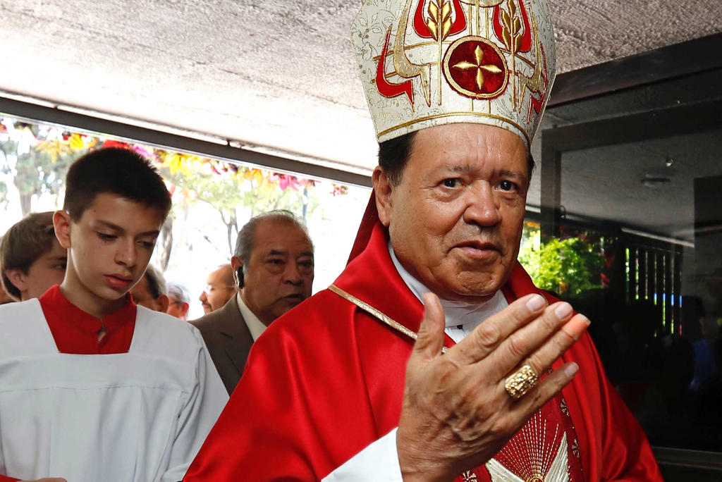 El pasado 16 de enero, la Arquidiócesis Primada de México informó que el cardenal emérito Norberto Rivera Carrera fue hospitalizado por COVID-19. (ARCHIVO)