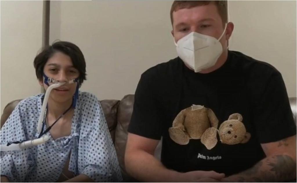 Saúl 'Canelo' Álvarez aportará ayuda económica para el trasplante de pulmón de David Antolín, quien se hizo viral en redes sociales. (ESPECIAL)