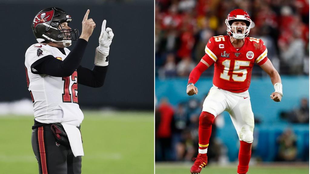 Tom Brady y Patrick Mahomes son el principal atractivo del Super Bowl LV. (ARCHIVO)
