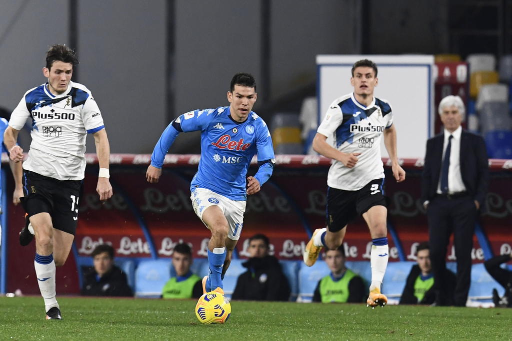  Napoli anuló el productivo ataque del Atalanta y empató el miércoles 0-0, aunque podría lamentar el no haber anotado en casa durante la ida de las semifinales de la Copa Italia. (EFE)
