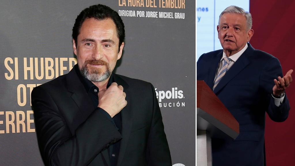 El actor, Demian Bichir, se valió de su cuenta de Twitter para mostrar su entusiasmo por la recuperación del presidente, Andrés Manuel López Obrador, tras haberse contagiado de COVID-19. (ARCHIVO)
