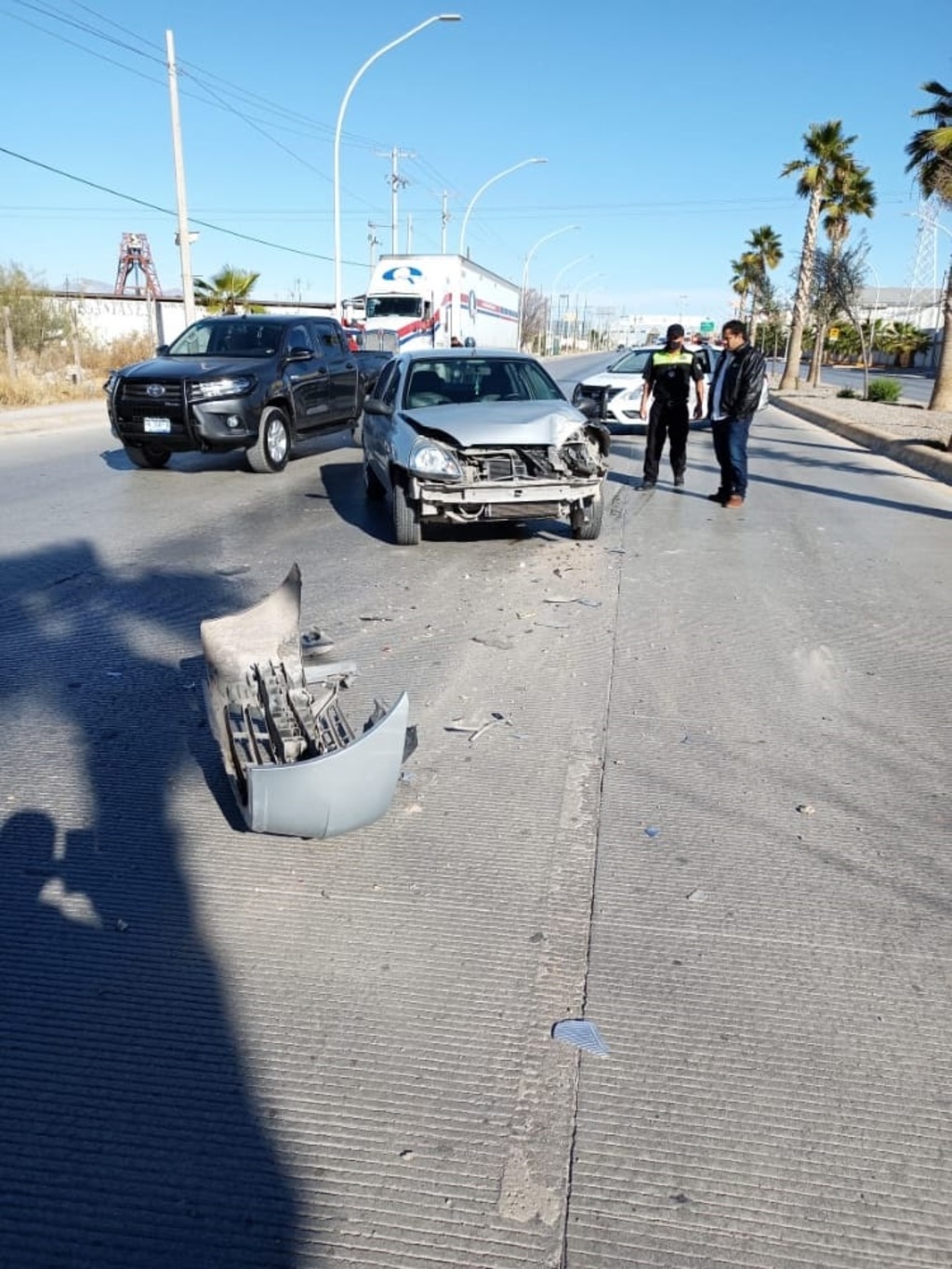 En el sector de Casablanca se registró un accidente vial, sin presentar lesionados.