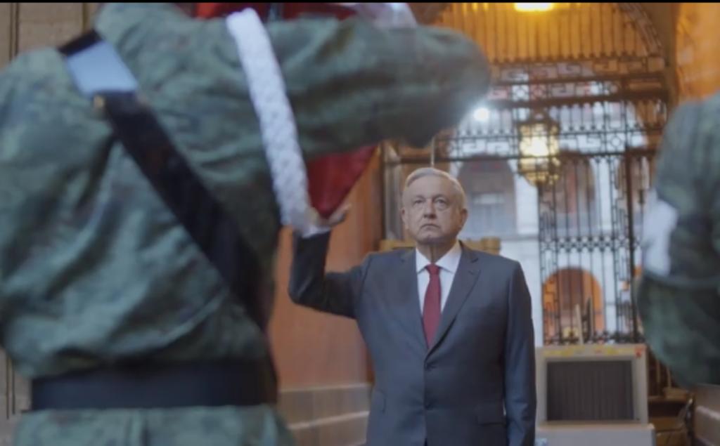 En la cuenta oficial de López Obrador en Instagram se difundió un video en el que se muestran algunos aspectos de las actividades cívicas en Palacio Nacional. (INSTAGRAM)