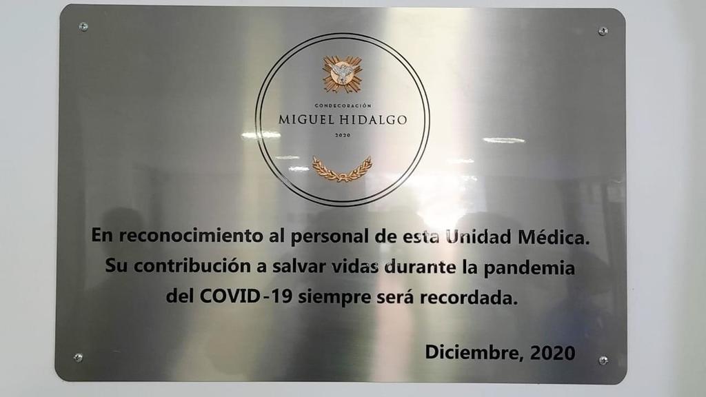El Hospital General de Torreón recibió la condecoración Miguel Hidalgo otorgada por el Gobierno federal y el Poder Legislativo. (EL SIGLO DE TORREÓN)