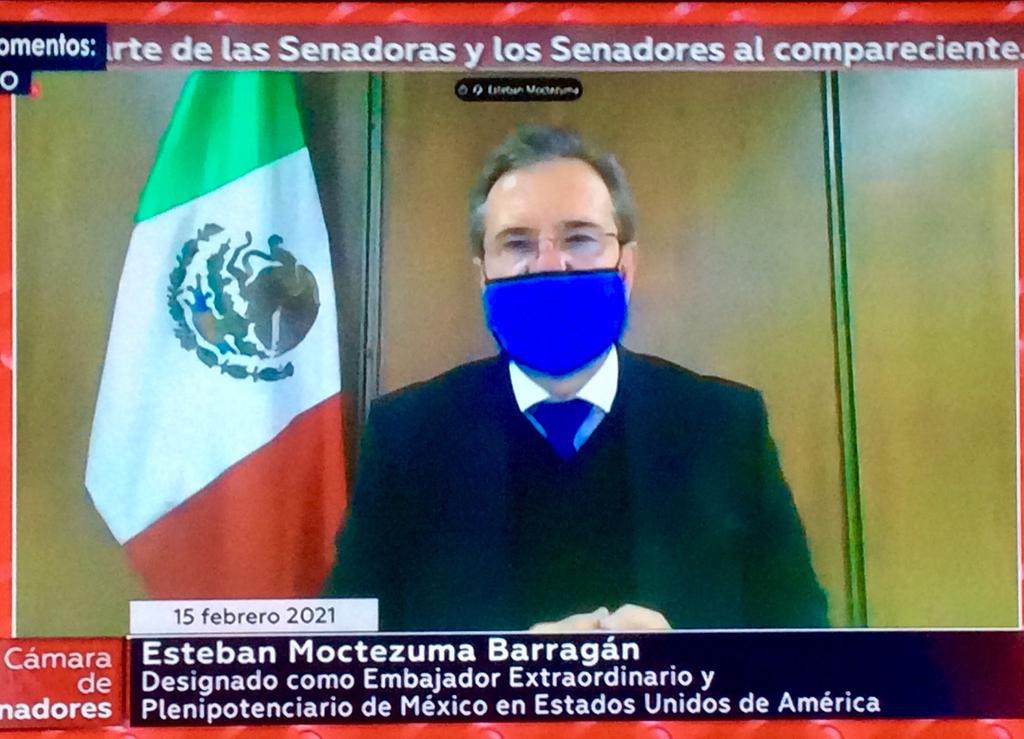 El Pleno del Senado de la República aprobó, casi por unanimidad, el nombramiento de Esteban Moctezuma como nuevo embajador de México en Estados Unidos.
(ESPECIAL)