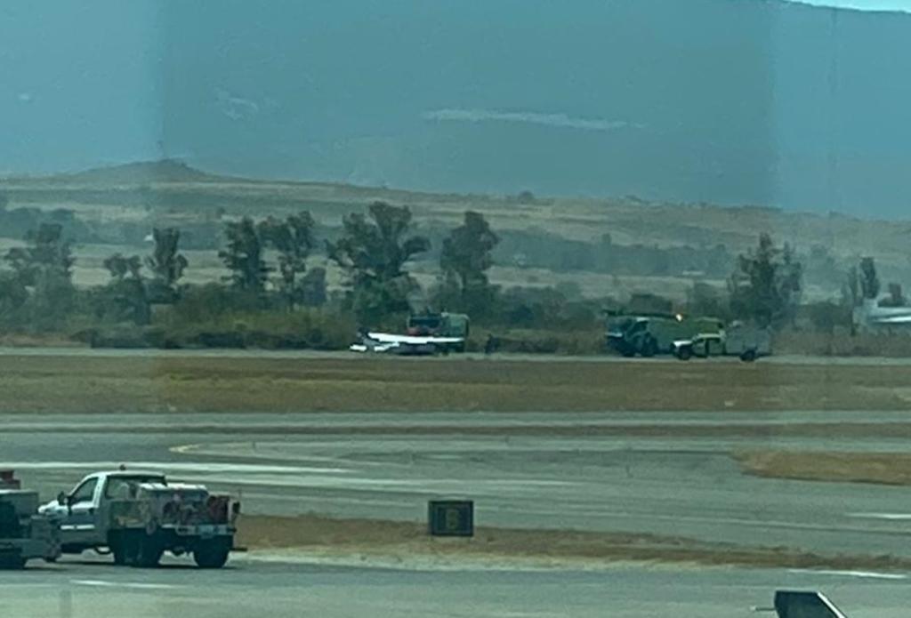 Una aeronave Cessna aterrizó tras presentar una falla en el Aeropuerto Internacional de Guadalajara. (ESPECIAL)