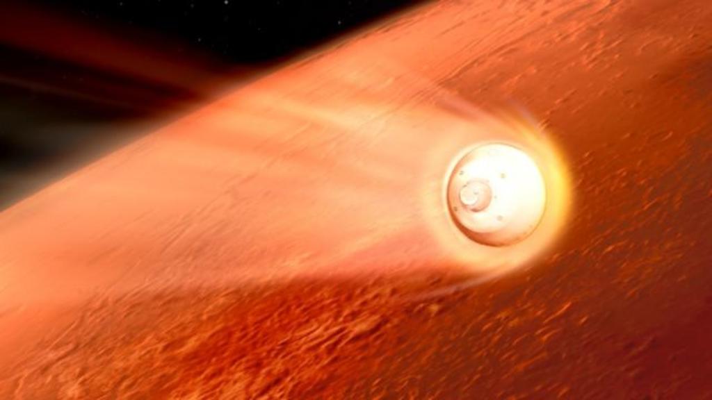 El explorador de la NASA, Perseverance, está a poco menos de 5 minutos de posarse sobre Marte en el esfuerzo más arriesgado hasta ahora en una búsqueda épica para recuperar rocas que podrían responder a la pregunta de si alguna vez existió vida en el planeta rojo. (Especial) 