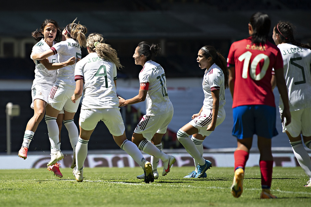 El 'Tri' femenil volvió a disputar un partido en el Estadio desde 2007, y se impuso en amistoso 3-1 a Costa Rica.
