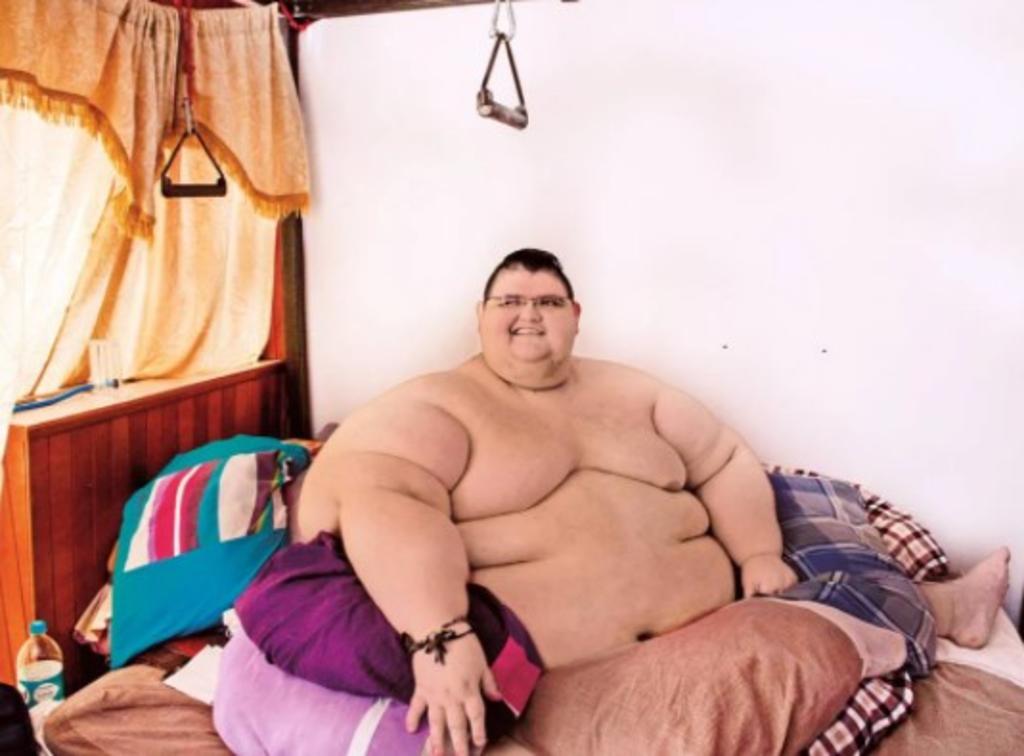 El mexicano Juan Pedro Franco, conocido por haber sido el hombre más obeso del mundo, superó la COVID-19 y se alista para perder los últimos 19 kilos que lo separan de iniciar con el proceso de reconstrucción de su cuerpo. (Especial) 