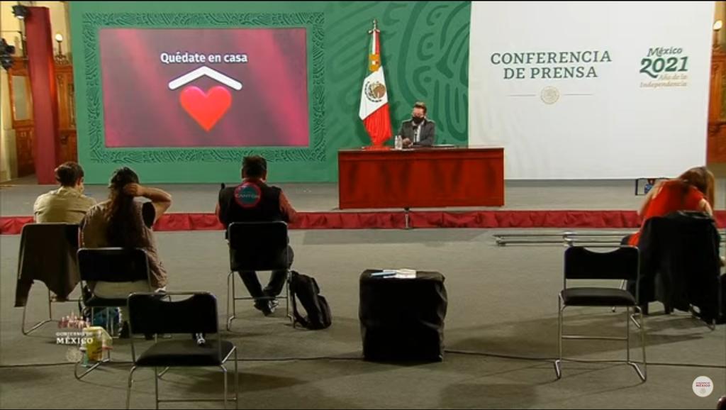 Las autoridades federales de Salud ofrecieron la conferencia de prensa diaria para informar a la población sobre la pandemia de la enfermedad COVID-19, causada por el coronavirus SARS-CoV-2, en México. (ESPECIAL)