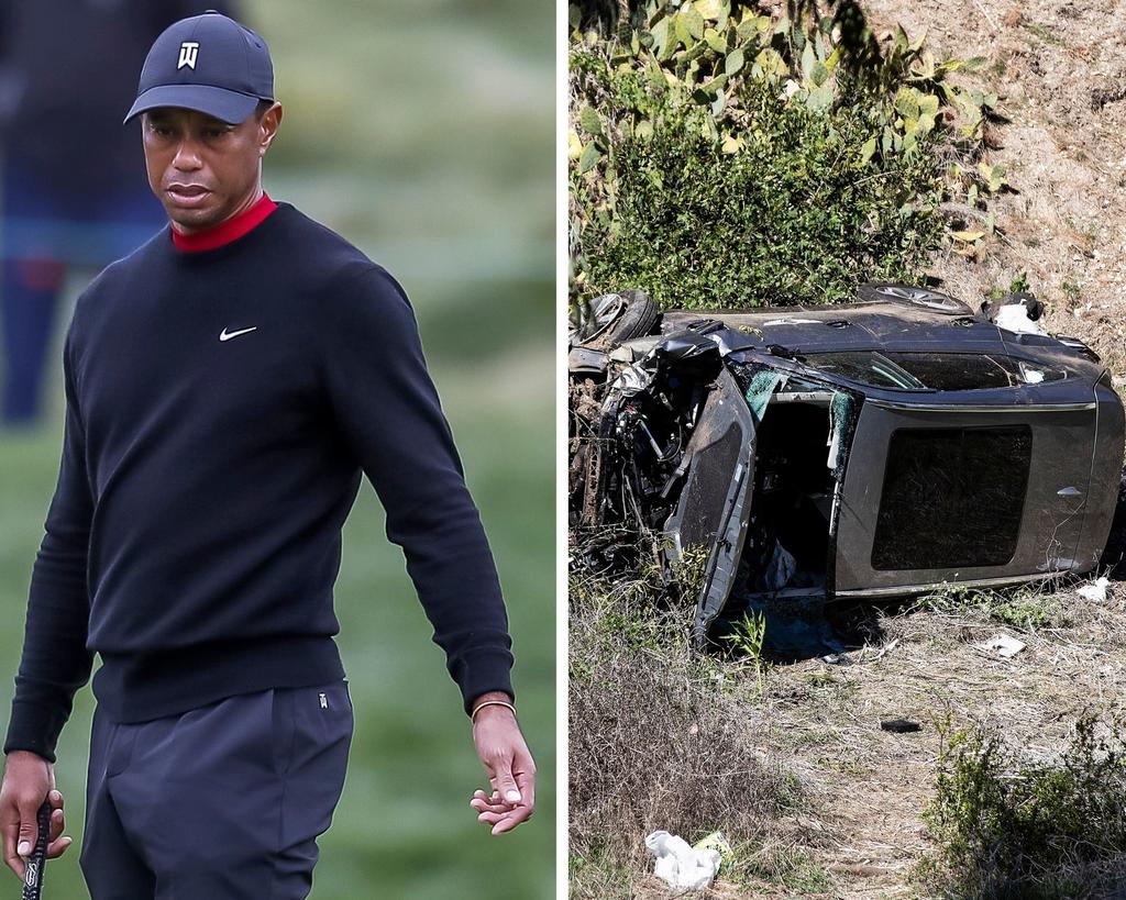 El golfista estadounidense Tiger Woods se encontraba inconsciente dentro de su automóvil cuando misteriosamente este se salió de la carretera y se volteó aparatosamente, ocasionándole múltiples fracturas en la pierna derecha, informó un testigo interrogado por las autoridades. (EFE)
