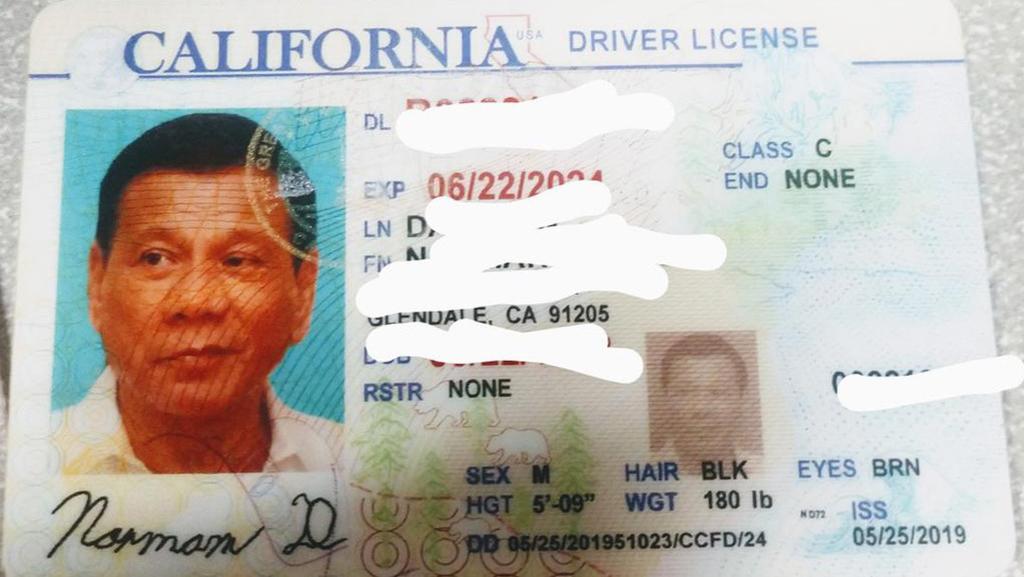 La policía compartió imagen de la licencia falsa en redes sociales. (INTERNET)