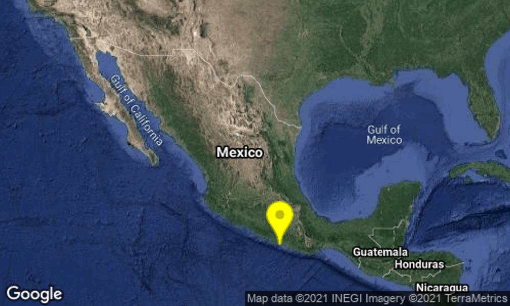 El Servicio Sismológico Nacional reportó un sismo de magnitud preliminar 5.9 al sureste de Guerrero. (TWITTER)