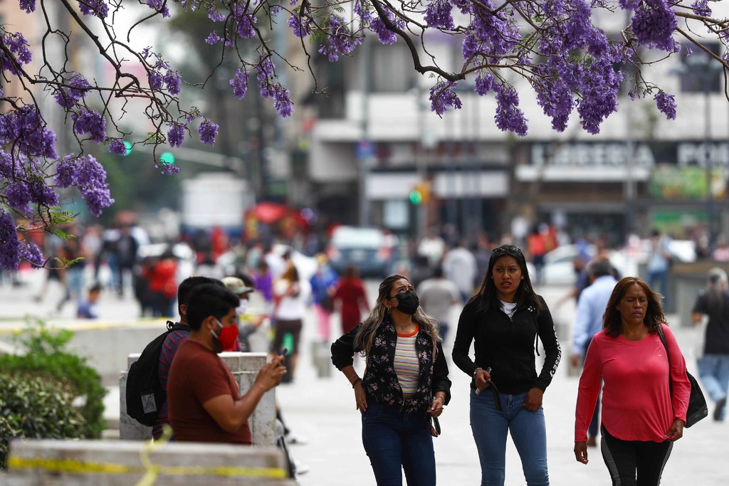 Las calles del Centro Histórico de la Ciudad de México se encontraban abarrotadas.