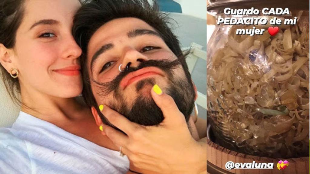 El cantautor colombiano Camilo y su pareja Evaluna Montaner se encuentran en boca de muchos internautas tras viralizarse una imagen que indicaría que el artista guarda las uñas de su amada.  
(ESPECIAL) 