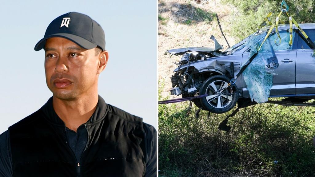 Las autoridades informaron que Tiger Woods conducía con exceso de velocidad cuando estrelló una camioneta deportiva en el sur de California hace dos semanas, sufriendo graves heridas. (AP)