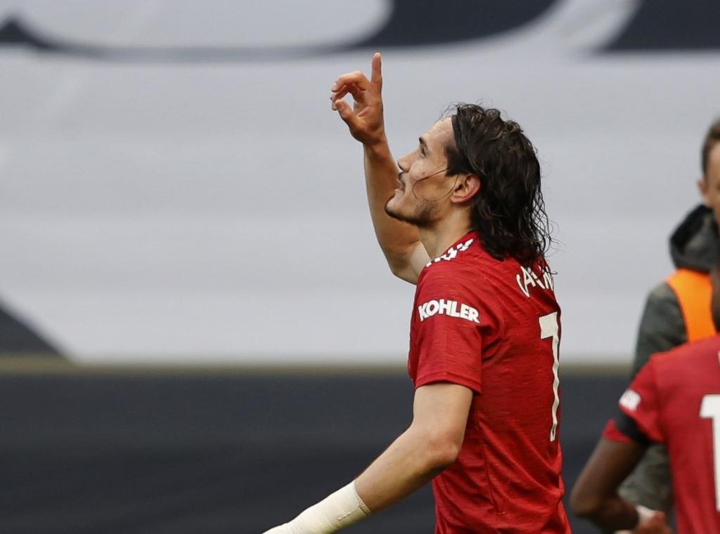 Un gol del uruguayo Edinson Cavani en el tramo final rubricó la remontada (1-3) del Manchester United ante el Tottenham, que no contó con el galés Gareth Bale hasta los ocho últimos minutos, con el marcador en contra. (Especial) 