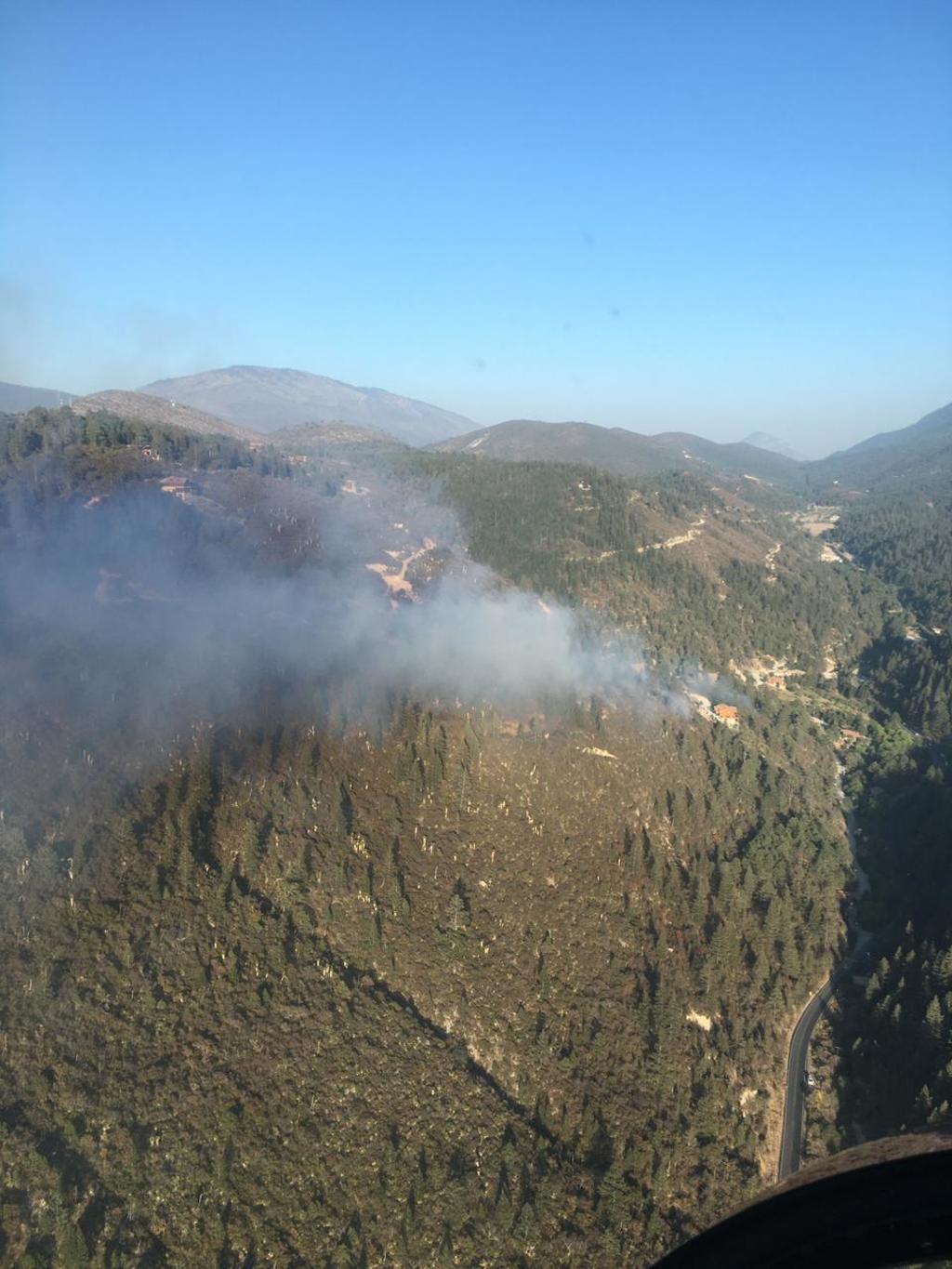 Se registra un nuevo incendio en la sierra de Arteaga; hasta el momento ha consumido tres hectáreas.