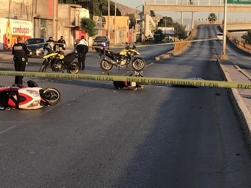 Como se informó en su momento, cerca de las 7:10 de la mañana del pasado viernes se registró un accidente vial entre dos motocicletas sobre el bulevar Laguna y la calle Quinta de la colonia Vicente Guerrero de Torreón.
(ARCHIVO)