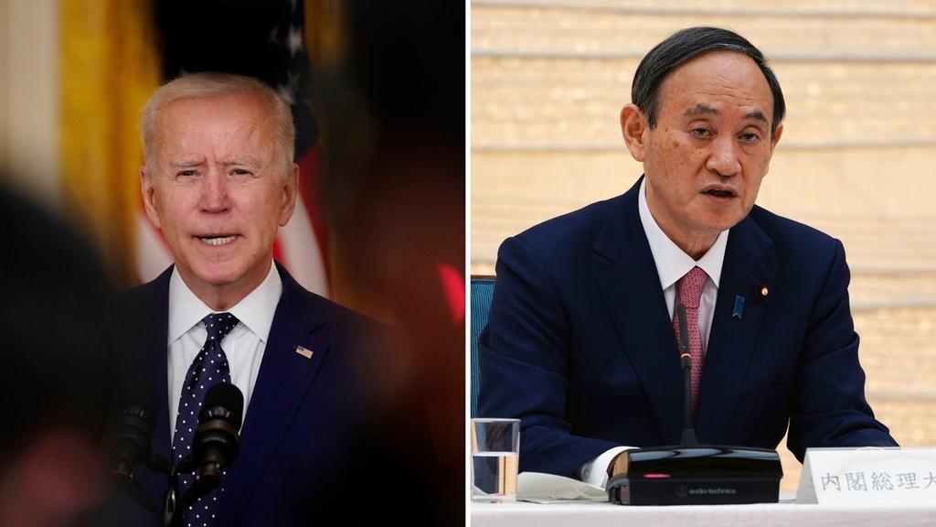 El presidente estadounidense, Joe Biden, y el primer ministro de Japón, Yoshihide Suga, enviarán este viernes una 'señal clara' a China durante su reunión bilateral, que marcará la primera vez en más de medio siglo que sus dos países mencionan a Taiwán en una declaración conjunta. (EFE)
