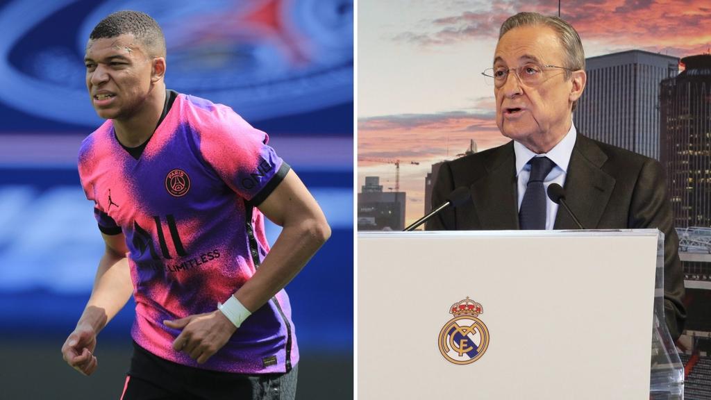 Florentino Pérez, presidente del Real Madrid, confesó que no ha hablado con Nasser Al-Khelaïfi, dueño del PSG por Kylian Mbappé, y aseguró que si no llega este año al club madridista 'nadie se va a pegar un tiro'. (EFE)
