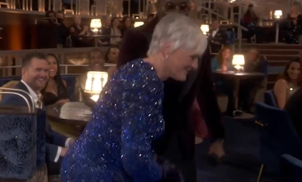 Glenn Close, de 74 años, recibió la octava nominación de su carrera a los Oscar y perdió nuevamente, no obstante, la actriz protagonizó el momento más divertido de la noche de premiación tras mostrar sus habilidades en el twerking (perreo). (ESPECIAL) 
