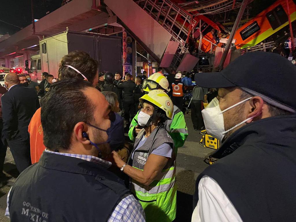 La Secretaría de Gestión Integral de Riesgos y Protección Civil en Ciudad de México informó que preliminarmente hay 13 personas fallecidas y cerca de 70 heridos tras el colapso de la Línea 12 del Metro. (TWITTER)