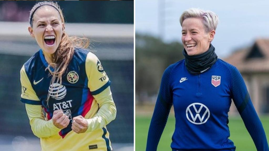 Janelly Farías, defensa del América Femenil, suele ser muy activa en redes sociales sobre distintos temas, y después de que un usuario la intentó insultar comparándola con la estrella de la Selección de Estados Unidos, Megan Rapinoe, no se quedó callada. (ESPECIAL)

