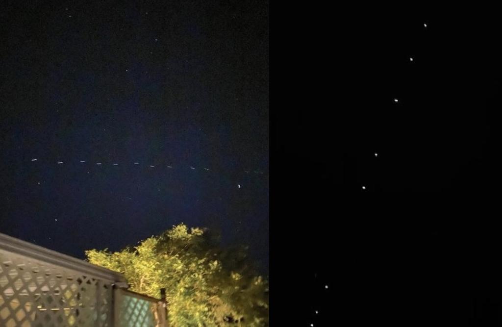 La serie de luces que pudo verse ayer en el cielo nocturno de Arizona, desconcertó a sus pobladores al pensar que se trataba de 'Ovnis' (ESPECIAL) 