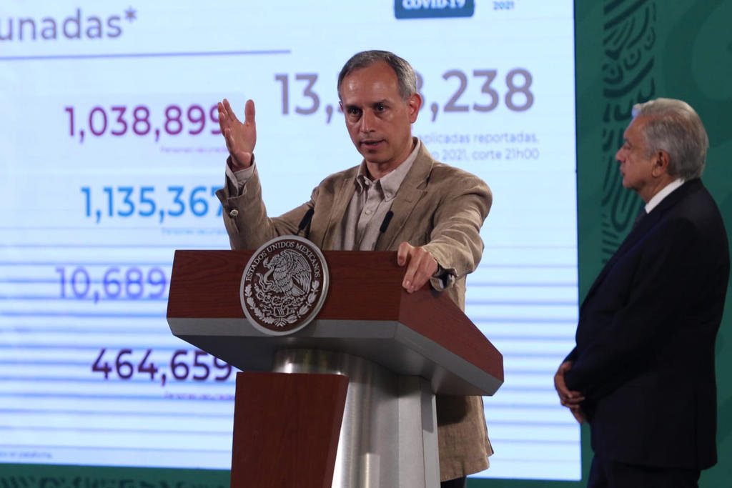 Hugo López-Gatell, subsecretario de Prevención y Promoción de la Salud, informó esta mañana que casi 20 millones de vacunas contra el COVID-19 se han aplicado en México. (EL UNIVERSAL)