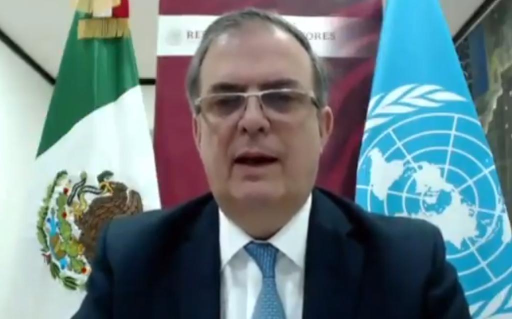 Ebrard participó en la sesión del Consejo de Seguridad de la ONU, en donde demandó que haya mayor igualdad en la distribución de las vacunas contra COVID-19. (ESPECIAL)