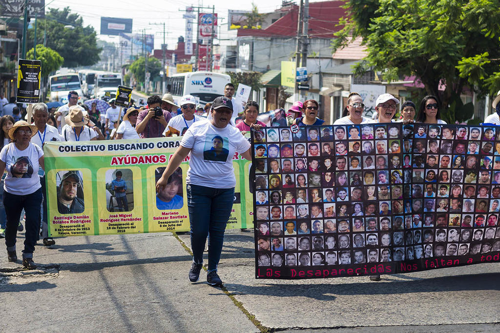 'Ni perdón ni olvido', gritaron las mujeres integrantes de diversos colectivos de búsqueda de personas desaparecidas.
(ARCHIVO)
