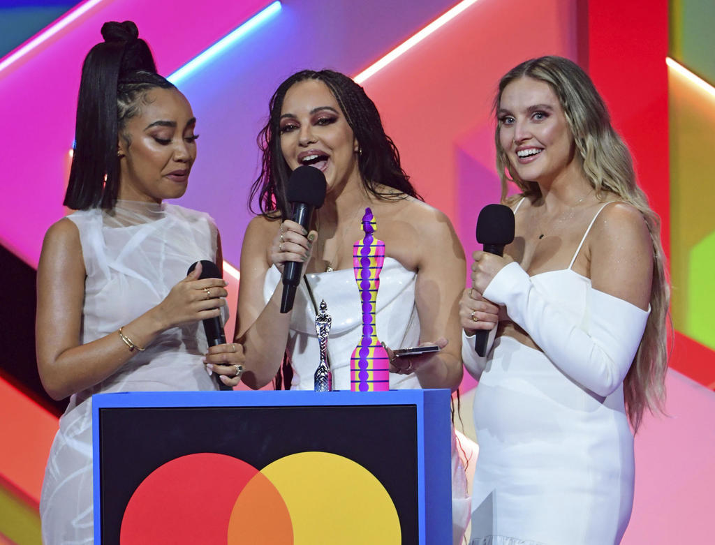 Little Mix hizo historia al convertirse en el primer grupo femenino en obtener el Brit Awards como Mejor grupo británico. (AP)